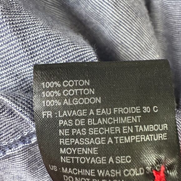 Maceoo T-Shirt Mens 2XL XXL 6 Wavy Navy Blue Long Sleeve V-Neck Flip Cuff Cotton - Picture 9 of 12